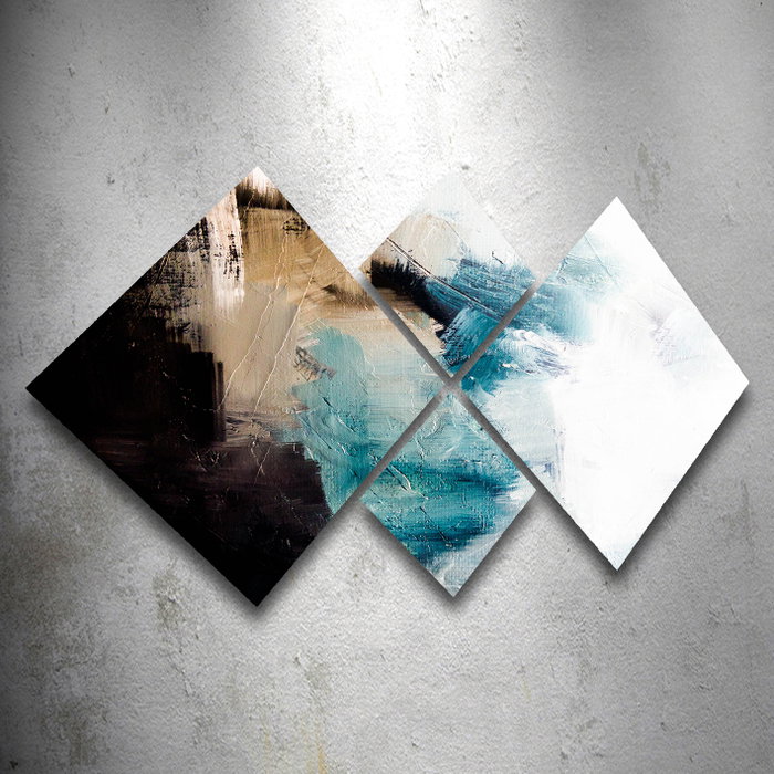 Wallity Conjunto de 4 Cuadros Decorativos de MDF Multicolor